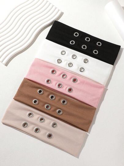 1件/5件装女士纯色朋克金属弹力发箍，复古Y2K街头风，适合休闲、户外、音乐节装饰