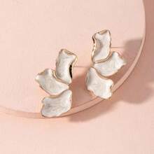 Irregular Petal Earring For Women Stainless Steel Unique Statement Flower Dangle Earrings Trendy Jewelry Gift - BlancoGrande - Ver 4
