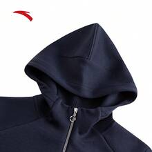 Áo khoác Anta Easy-Care | Áo khoác thể thao dệt kim có mũ dành cho nữ, thích hợp cho tập luyện và đi làm, 162617710S - Zeus Blue-6 - Xem 3