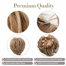 Dây buộc tóc rối, búi tóc xoăn bồng bềnh bằng thun, dây buộc tóc tổng hợp - Nhiều màu - Xem 9