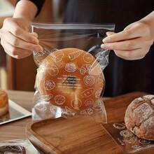 50/100pcs Reusable Clear Plastic Bread Bags - Food- Storage For Fresh Bread, Sandwiches, Donuts & More - Ideal For Freezer & Kitchen Organization, Bread Preservation | Secure Closure Bag | Plastic - Multicolor - View 5