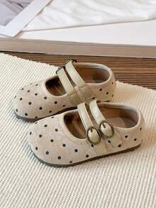 Giày da mới cho bé gái, kiểu công chúa, đế mềm chống trơn trượt, giày trẻ em thời trang. - Màu be - Xem 5