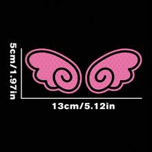 1个可爱天使翅膀贴纸 - 粉色和白色，自粘防刮贴纸，易于粘贴和移除，适用于汽车、摩托车配件，趣味图案，耐用乙烯基材质，笔记本电脑、冰箱等，可移除装饰贴纸 - 1件 - 查看 7
