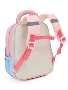 Cute Bear Pattern Student Backpack, Elementary School Backpack, Wear-Resistant Schoolbag - Pink - View 8