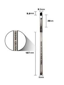2pcs Professional Precise Eyeliner Brushes - Angled Eyeliner Brush - Ultra-Fine Flat Angled Brush Head - High-Quality Synthetic Fiber Bristles - Clear - View 2