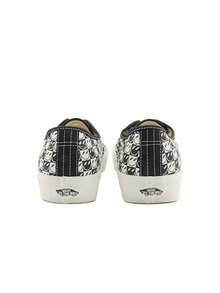 Vans男鞋女鞋Authentic VR3笑臉開口笑棋盤格印花帆布鞋休閒鞋VN000BVWKIG - 黑色 - 查看 3