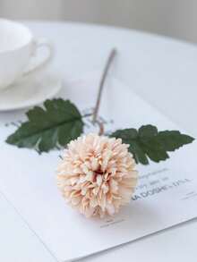 1pc Artificial Chrysanthemum Ball, Embroidered Chrysanthemum Ball, Wedding Decor, Home Vase Decor, Restaurant/Living Room/Bedroom Floral Decor, Bridal Bouquet, Wrist Corsage, Boutonniere Material, Birthday Party Decor, New Year/Valentine's Day Gift, DIY Wreath - Pink - View 4
