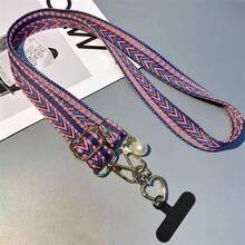 Dây đeo cổ/vai dệt kiểu retro, có thể điều chỉnh, dùng cho điện thoại, máy ảnh, thiết kế đa năng. - Nhiều màu - Xem 7