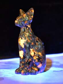 CUPIDCRYSTAL 8cm/3.15in Cat Carved From Crystal, Crafted From Natural Crystal. This Cute Healing Crystal Ornament Is An Excellent Choice As A Gift. - A - View 10