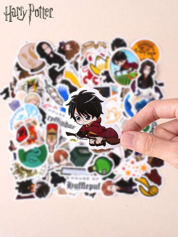 Warner Bros 100PCS Officially Licensed PVC Stickers Featuring Hermione Granger Ron Weasley And House Designs Waterproof Durable Vinyl Decals For Laptop Water Bottle Phone Luggage Skateboard Decoration Gift For Friends Fans Collectors - Stickers - View 6