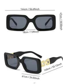 新款镂空镜框时尚眼镜，男女皆宜的欧美时尚高端眼镜，引领潮流T台风 - 黑色 - 查看 5