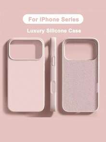 液态硅胶三层全包覆软橡胶手机壳，防震保护套，带防刮超细纤维内衬，兼容 17、17 Air、17 Pro、17 Pro Max、13、11、16 Pro Max、15、14 Plus、12 - 灰粉 - 查看 1