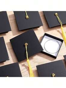 1x Paper Graduation Gift Box – Mortarboard-Themed Decorative Gift Container – Office Gift Packaging – Sturdy Hard Box For Graduation Gifts & Party Favors – Rigid Jewelry Gift Packaging Box – Graduation Party Supplies – Graduation Party Favor Box – Graduation Gift - Multicolor - View 8