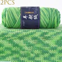 2 piezas/200g Hilo de mezcla de lana de alpaca suave y de grosor medio, adecuado para tejer, hacer punto, suéteres, chaquetas, chalecos, chales, bufandas, sombreros, proyectos de manualidades DIY - multicolor - Ver 17