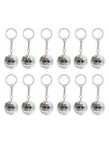 15pcs/Set Disco Ball Keychain Gift Set, Including Disco Ball Keychain, Gift Bag And Tag, Disco Ball Decor, 70s Party Favorite Decor, Carnival Supplies, Birthday, Carnival, Holiday Party Keychain Gift Set - One Size Fits All - View 3