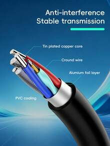 Cable de carga y transferencia de datos de alta velocidad USB A a Mini B de 5 pines, compatible con GP2X F200/Wiz, controlador PS3, serie PSP, NDSi - Negro - Ver 6