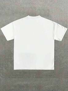 Mike Tyson Heavyweight Highlights Graphic Tee,Comfortable Casual Short Sleeve, 220 Grams Heavyweight Cotton Printed Men Vintage T Shirts - 白色 - 查看 2