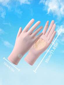 1 đôi găng tay chống tia UV dành cho nữ, thoáng khí, dùng được khi đạp xe, lái xe ngoài trời và có màn hình cảm ứng, nhẹ, thích hợp cho mùa hè. - A - Xem 4