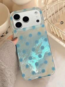 Funda de teléfono suave y protectora con brillo y degradado de purpurina 3D para iPhone 17 ProMax, 17 Pro, 17 Air, 16, 15, 14 Plus, 13, 12 Pro Max, 11 - humo azul - Ver 3