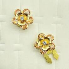 1pc Shirt Button Cover, Fashion Crystal Turtle Shaped Sleeve Button, Shirt Accessory - Red - View 5