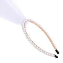 1 pièce Serre-tête avec voile de faux perles, design multicouche en maille léger et transparent, serre-tête et voile 2-en-1, style vintage à bordure multicouche, serre-tête de faux perles élégant qui met en valeur la forme du visage et reste bien en place, parfait pour les mariées, les enterrements de vie de jeune fille, les cérémonies de mariage et les séances photo, les festivals, les anniversaires - Multicolore - Voir 5