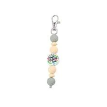 1pc Mother's Day Themed Beaded Keychain, Handmade Beaded Silicone Keychain/Bag Charm With Mother's Day Blessing Text/Flower/Heart Print Pattern, Best Gift For Mom On Mother's Day - Mother's Day Keychain - View 9