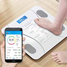 Digital Body And Muscle Scale, Smart Scale, Bluetooth Connection To App, Weights Up To 180 Kg, Accuracy Up To 0.01Kg - White - View 1