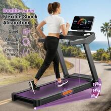 UMAY Treadmill With 19% Maunal Incline Treadmill, 400LBS Capacity,  Foldable Home Treadmill With Quiet 3.5 HP Motor - View 3