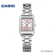 Casio 女款復古粉色方形腕錶 LTP-V007D-4E，薄鋼錶帶礦物玻璃 日常防水 極簡辦公正裝手錶 - 均碼 - 查看 5