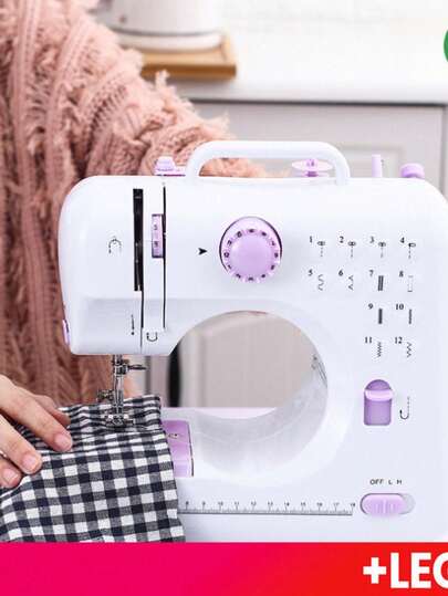 Mini Máquina De Costura Multifuncional Para Uso Doméstico Com 12 Pontos-Bivolt