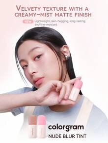 Colorgram 哑光丝绒唇彩 - 如糯米般贴合肌肤，柔焦哑光质地，可作唇膏和腮红使用，持久不脱色，多种色号适合各种肤色 - 07 GEEK ROSE - 查看 5