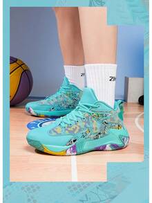 Men's Basketball Shoes For Cement Court, Practical Rebound Basketball Shoes, 2026 New Model - 9288 Mint Green - View 5