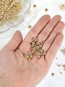 3/4/6/8毫米金银色光滑圆珠套装，CCB圆形隔珠，适用于珠宝制作，DIY手链项链珠宝制作材料，珠宝制作套装 - CCB KIt - 查看 5