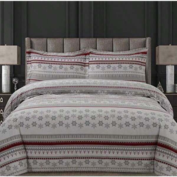 Tribeca Living SNMI170DUVETQU Duvet Covers Queen Snowmitten