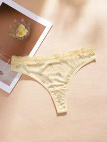 6 chiếc quần lót dây mảnh cạp thấp bằng cotton gợi cảm dễ thương dành cho nữ - Nhiều màu - Xem 5