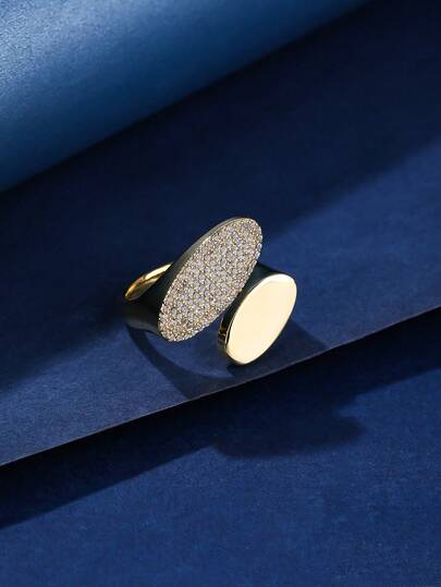Adjustable Size Smooth Copper Alloy Ring For Women, Fashionable And Charming, Suitable For Gifts And Daily Wear