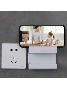 Bộ 2 kệ treo tường đa năng, giá đỡ điện thoại treo tường, giá xem video trên điện thoại, giá đựng điều khiển từ xa, thích hợp cho phòng ngủ, phòng tắm, phòng khách, nhà bếp. - Nhiều màu - Xem 3