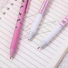 6pcs Retractable Gel Ink Pens, 0.5mm Black Ink, Cute Pen For Office, School, Classroom Supplies, Suitable For Girls, Boys, Women, Men, Teachers' Day, Mother's Day Gift, Office Gift, Office Decor, Personalized Neutral Pen, Diary Writing Pen, Learning Supplies - Sets - View 7