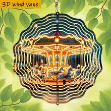 1 chiếc vòng quay 3D mộng mơ, kích thước 10 inch * 10 inch, có móc xoay, chong chóng gió tự làm 360°, thích hợp làm quà tặng Giáng sinh, Halloween và các ngày lễ khác (không bao gồm mặt dây chuyền), kiểu dáng ngẫu nhiên. - A - Xem 2