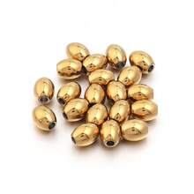 20/50 hạt cườm hình hạt gạo bằng thép không gỉ, hạt cườm hình bầu dục mạ nhiều kích cỡ dùng để làm vòng tay, dây chuyền, hạt đệm trang sức DIY. - Hạt gạo - Xem 8