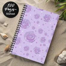 1 cuốn sổ tay lò xo xoắn đơn giản, tươi mới và trang nhã với họa tiết cây xanh, thích hợp dùng làm sổ kế hoạch văn phòng, sổ học sinh, sổ dành cho thanh thiếu niên và bạn bè, làm quà tặng gia đình hoặc quà sinh nhật. - D - Xem 3