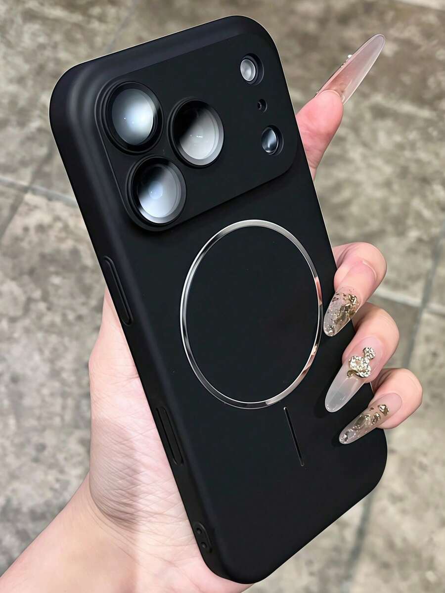 1件裝奢華金屬漆相機保護電鍍磨砂磁吸親膚手機殼，適用於 iPhone 18 17 Pro Max Air 16 15 14 13 12 Pro Max Plus，支援無線充電