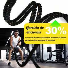 Weighted Jump Rope, Boxing Jump Rope, 25mm X 3m (3 Lbs), Heavy Jump Rope With Non-Slip Handle, Protects Fingers, Improves Strength And Muscle Training - Black - View 5