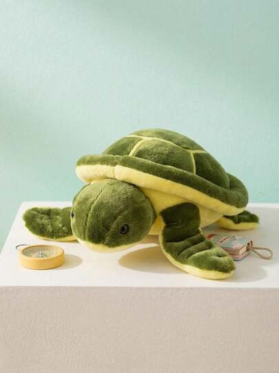 POKOJA LAND Big-Eyed Turtle Plush Toy Sea Turtle Stuffed Animal Cushion Pillow Soft Stuffing Big-Eyed Turtle, Cute Christmas Partner For Animal Lovers, Holiday Decoration Holiday Party Occasion Cute Gift For Family, Seasonal Gift, Holiday Decoration, Warm Companion, Cuddle Toy, Plush Material, Family Gift
