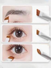 Bộ cọ kẻ lông mày chuyên nghiệp 1/3/7/9 món, cọ kẻ mắt hình lưỡi liềm màu trắng, cọ lông nylon, cọ trang điểm góc cạnh, cọ trang điểm góc cạnh chính xác, dụng cụ trang điểm dành cho nữ, bộ cọ trang điểm - Nhiều màu - Xem 9