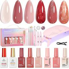 Beetles Gel Nail Polish Kit With U V Light - 80Pcs Color Enchantment 55 Colors Gel Polish Starter Kit - Ánh sáng huyền ảo 6 màu - Xem 9