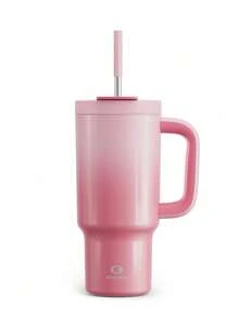 Cốc 40 Oz Có Quai Và Ống Hút, Cốc Cách Nhiệt Chống Rò Rỉ 100% Có Nắp Và Ống Hút, Cốc Du Lịch Bằng Thép Không Gỉ, Giữ Lạnh Trong 34 Giờ, Thân Thiện Với Giá Để Cốc Trên Xe Hơi - Nhiều màu - Xem 21
