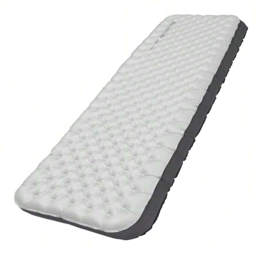 20oz Ultralight Sleeping Pad with Sidewalls Insulated Inflatable Sleeping Pad 6.5R Lightweight Sleeping Mat for Camping Hiking Backpacking 10cm Thickened - Plata Mediana - Ver 1