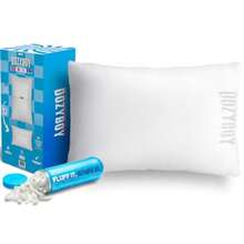 Fluff and Stuff Comfort Pillow Queen Size Memory Foam Pillows Chiropractor Designed and Approved 2-in-1 Back Support and Bed Pillows Fully Adjustable Pillow White Queen (Pack of 1 ) - Blanco - Ver 8