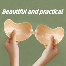 1 Pair Women's Invisible Breast Pads/Breast Stickers, Suitable For Wedding Dresses, Small/Flat Breasts, Thickened Style, Push-Up And Lifting For Fullness, Outward-Facing Nipple Covers, Suitable For Formal Wear And Photography - Multicolor - View 8